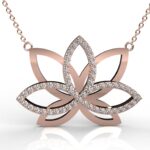 Diamond Lotus Pendant